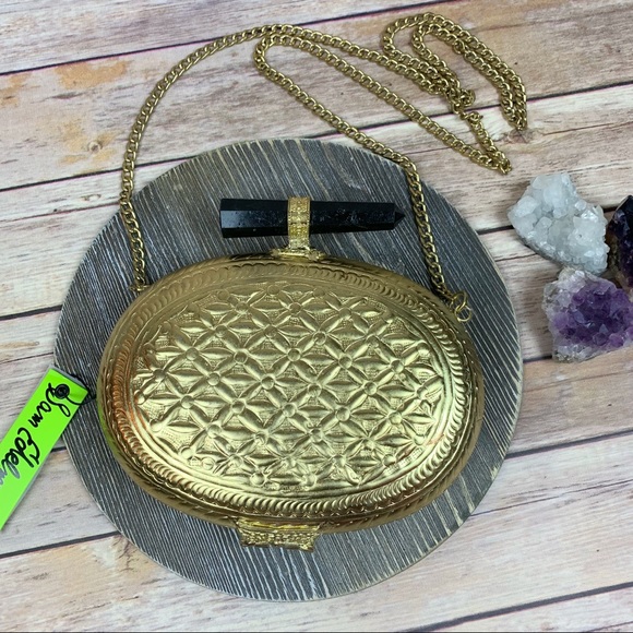 Sam Edelman Handbags - Sam Edelman | Quartz Embellished Brass Crossbody
